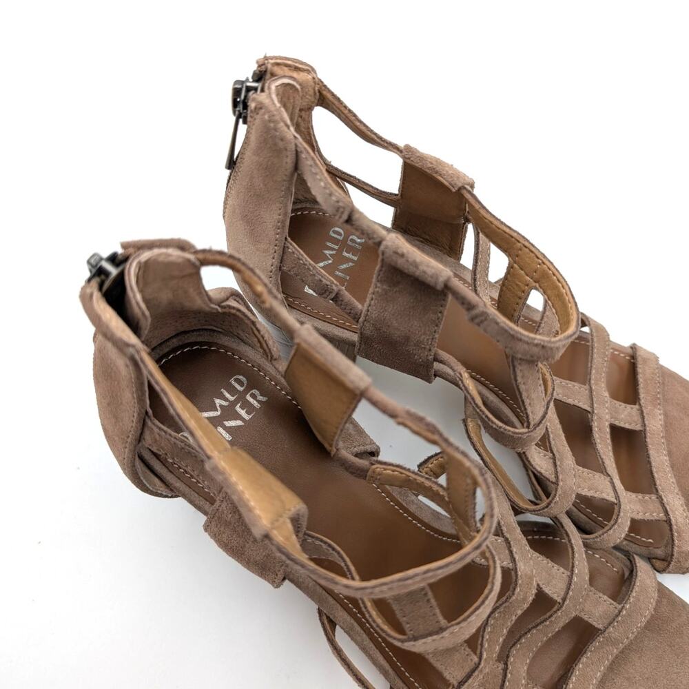 Donald Pliner Poeme Block Heel Sandal Women's Tobacco Brown Size US9.5M EU40 - Picture 7 of 10
